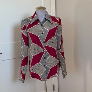 Geometric Pattern Blouse - Medium